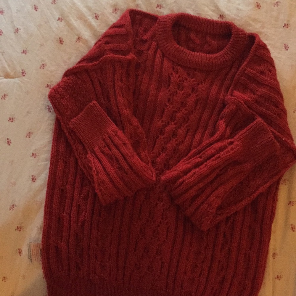Heavy red British wool sweater.  Super nice!